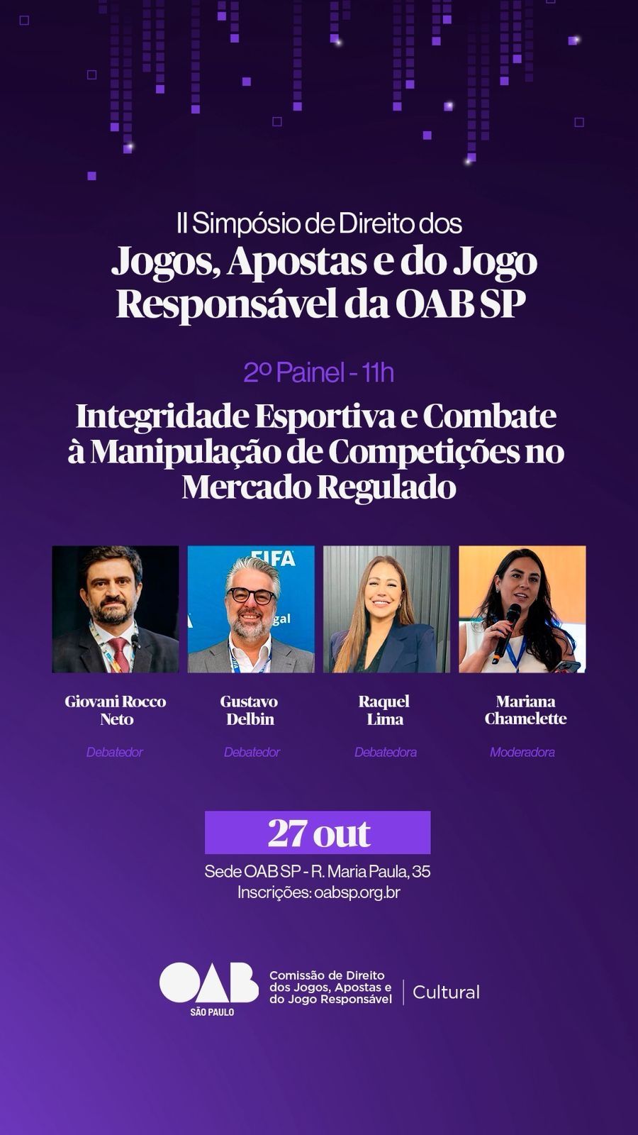 OAB-SP promove II Simpósio de Direito dos Jogos e Apostas neste domingo em São Paulo 3