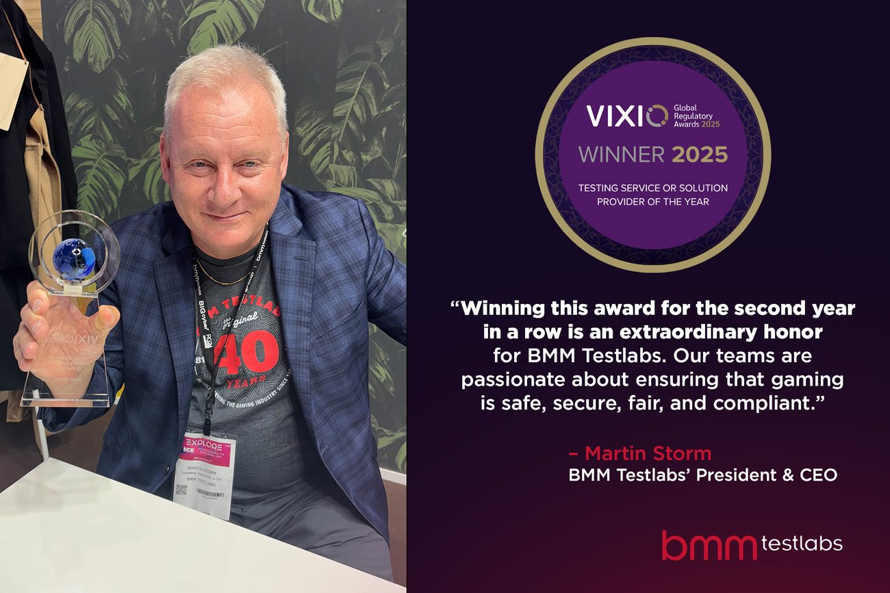 BMM Testlabs ganha o prêmio de "Fornecedor de Serviços ou Soluções de Teste do Ano" no Vixio Global Regulatory Awards 2025 pelo segundo ano consecutivo