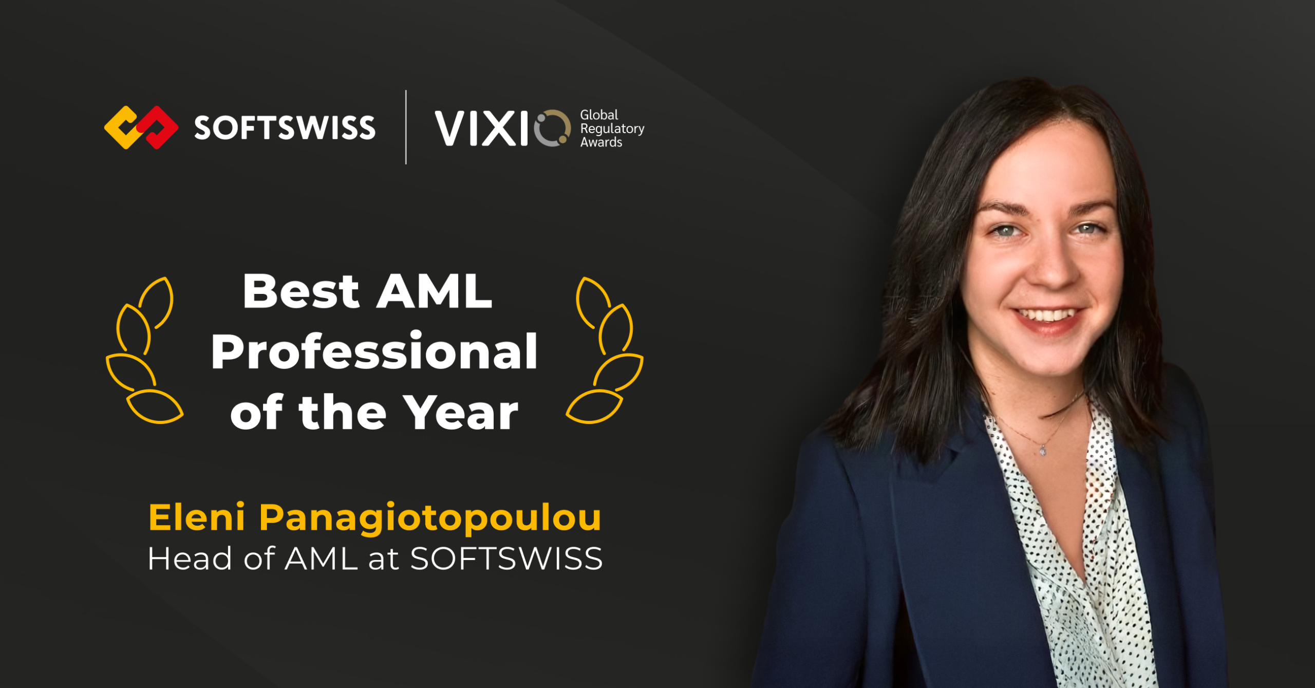 Eleni Panagiotopoulou, da SOFTSWISS, é eleita a Melhor Profissional de AML de 2025