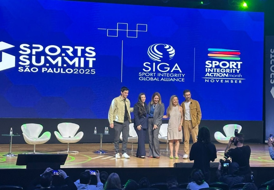Head de Compliance do H2, Rafael Rebelo fala sobre publicidade de apostas esportivas em palestra no Sports Summit, em SP