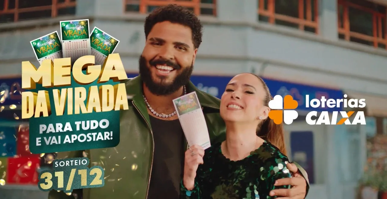 Mega da Virada 2025 lança campanha com Paulo Vieira e Tatá Werneck e promete maior prêmio da história 1