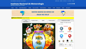 Site do Inmet, do governo federal, exibe propaganda do 'jogo do tigrinho'