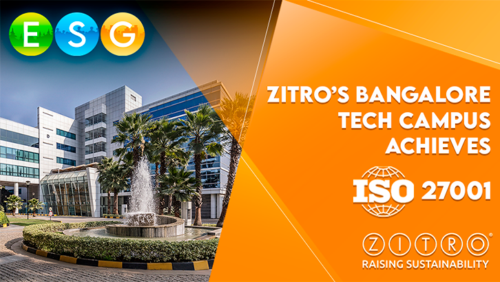 Campus tecnológico da Zitro em Bangalore conquista a certificação ISO 27001.