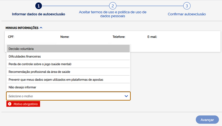 Plataforma Centralizada de Autoexclusão entra no ar para permitir bloqueio de acesso a todos os sites de apostas 2