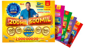 Tele Sena Semanal: edições 86 a 90 com mais de R$ 1 milhão em prêmios em cada uma