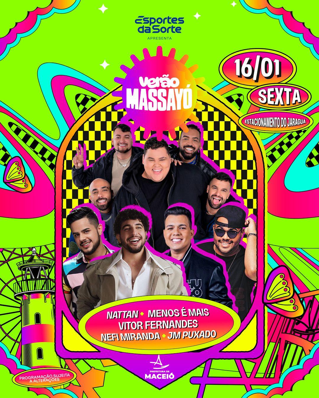 Verão Massayó leva música e experiências à orla de Maceió com patrocínio do Esportes da Sorte 1