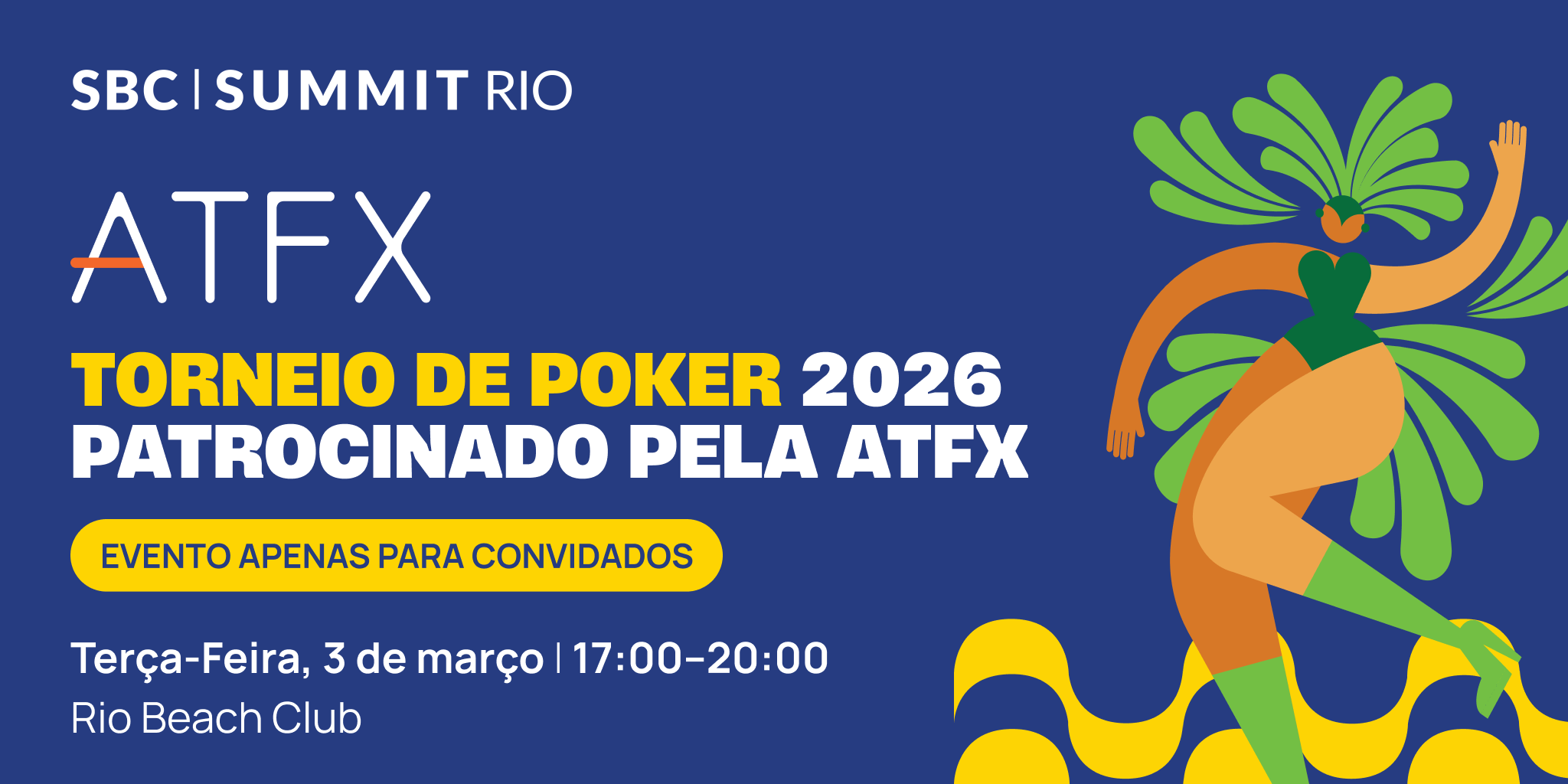 Broker global premiada ATFX patrocina o Torneio de Poker do SBC Summit Rio 2026