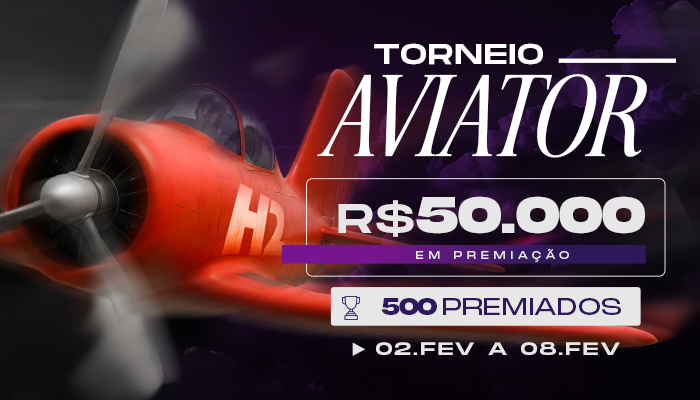 Torneio Aviator valendo R$ 50 mil está disponível no H2bet