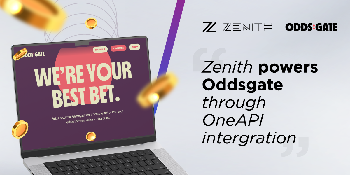 Zenith fornece a plataforma Oddsgate com seu premiado agregador OneAPI
