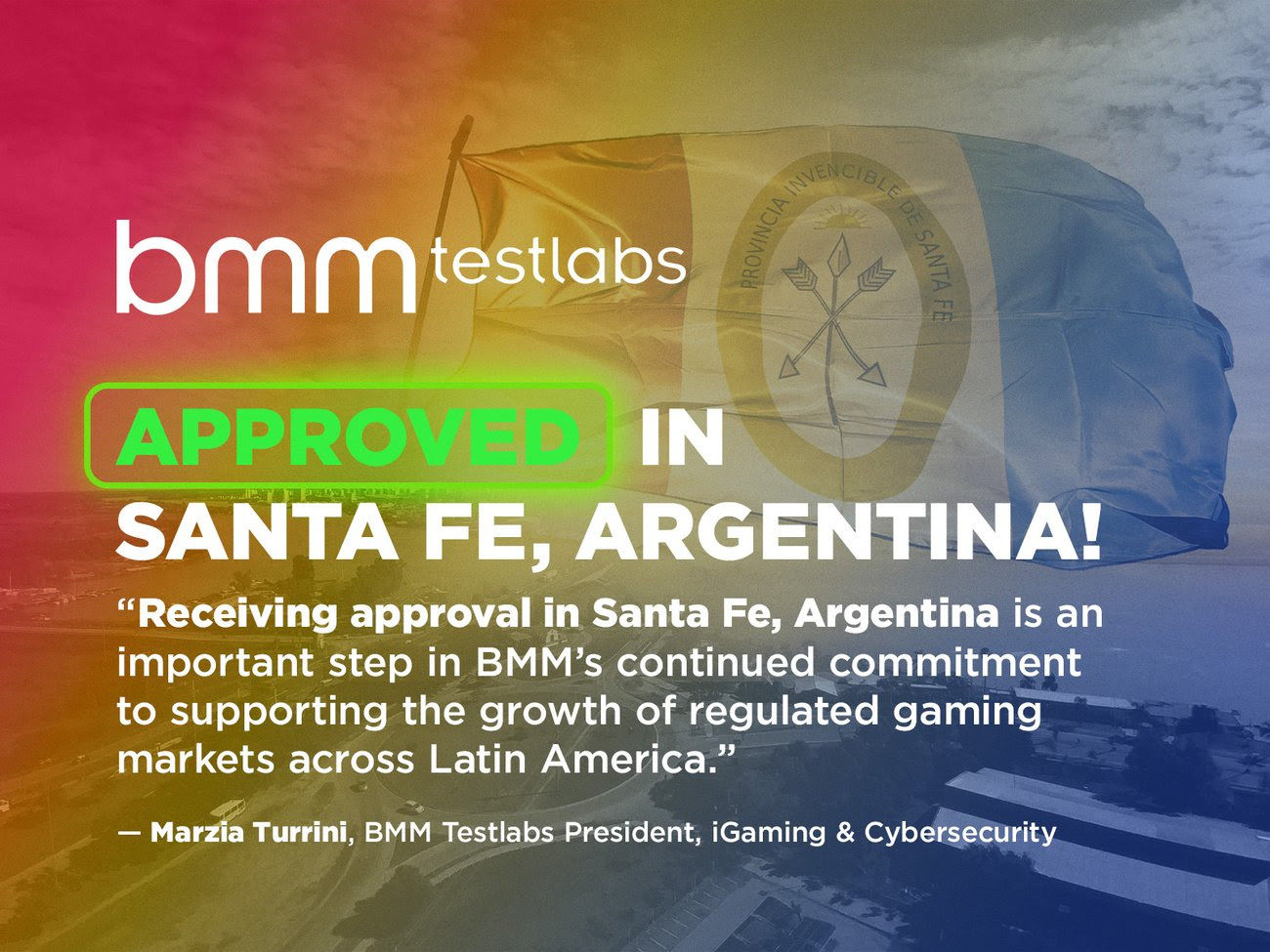 BMM Testlabs recebe aprovação antecipada para apoiar o novo mercado de jogos online de Santa Fé na Argentina