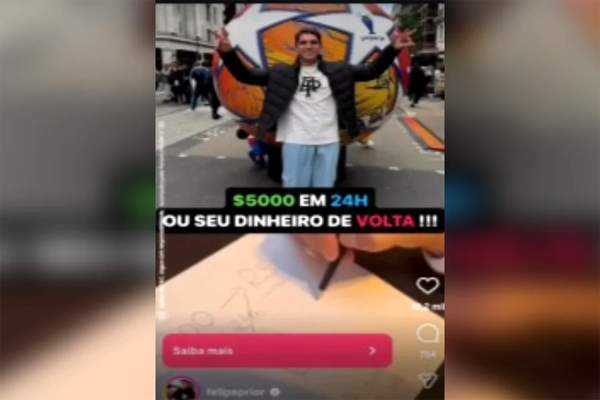 Ex-BBB Felipe Prior é proibido pela Justiça de associar apostas a lucro certo 1