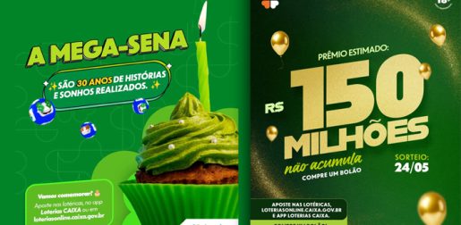 CAIXA Loterias comemora 30 anos da Mega-Sena com sorteio especial e prêmio estimado de R$ 150 milhões
