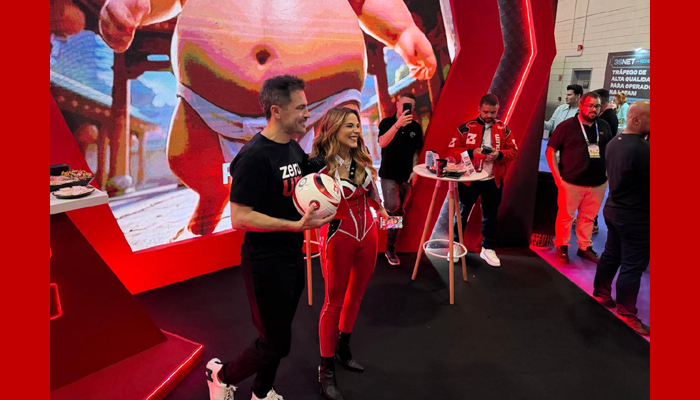 Falcão e Deolane Bezerra visitam estande da Zeroum na BIS SiGMA Americas 2026