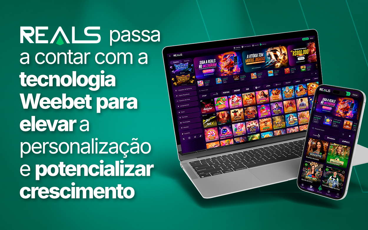 Reals passa a contar com a tecnologia Weebet para elevar a personalização e potencializar crescimento 2