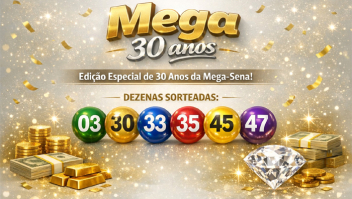 Prêmio do sorteio especial de 30 anos da Mega-Sena sai para 02 ganhadores