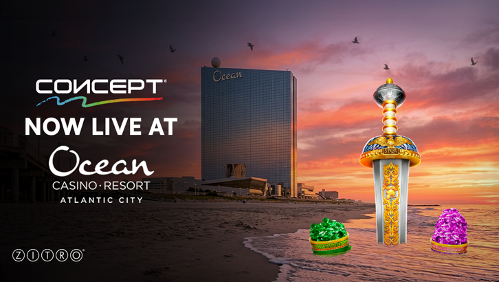 Gabinete CONCEPT da Zitro já está em exposição no Ocean Casino Resort em Nova Jersey