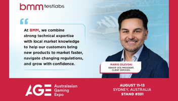 BMM TESTLABS demonstra sua liderança de mercado na Australasian Gaming Expo, de 11 a 13 de agosto, em Sydney 1