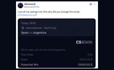 Usuário do X perde US$ 10 mil após “prever” vitória da Argentina na Copa de 2026
