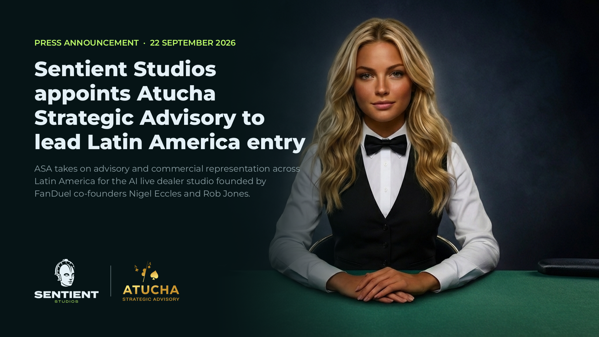Sentient Studios appoints Atucha Strategic Advisory to lead Latin America rollout