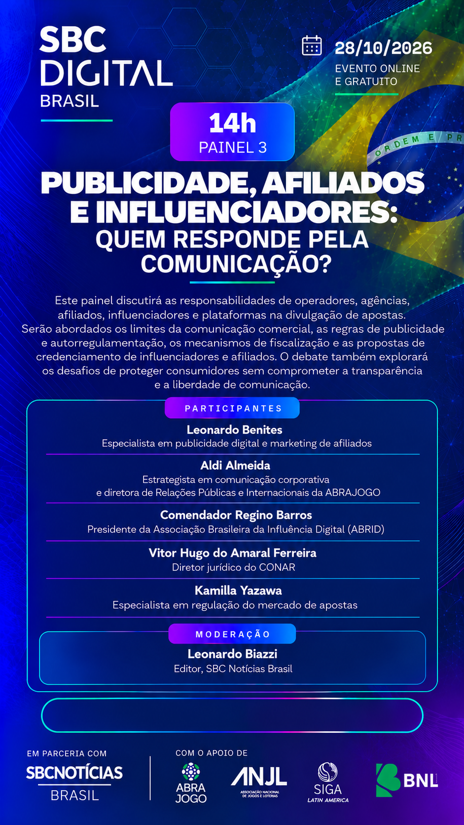 SBC Digital Brasil Day promove evento online sobre apostas com 30 especialistas 3