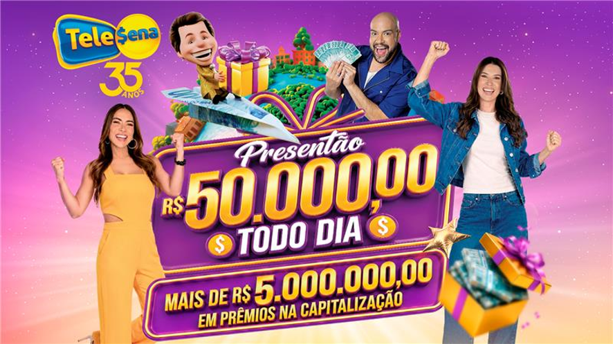Tele Sena celebra 35 anos com prêmios de R$ 50 mil todos os dias